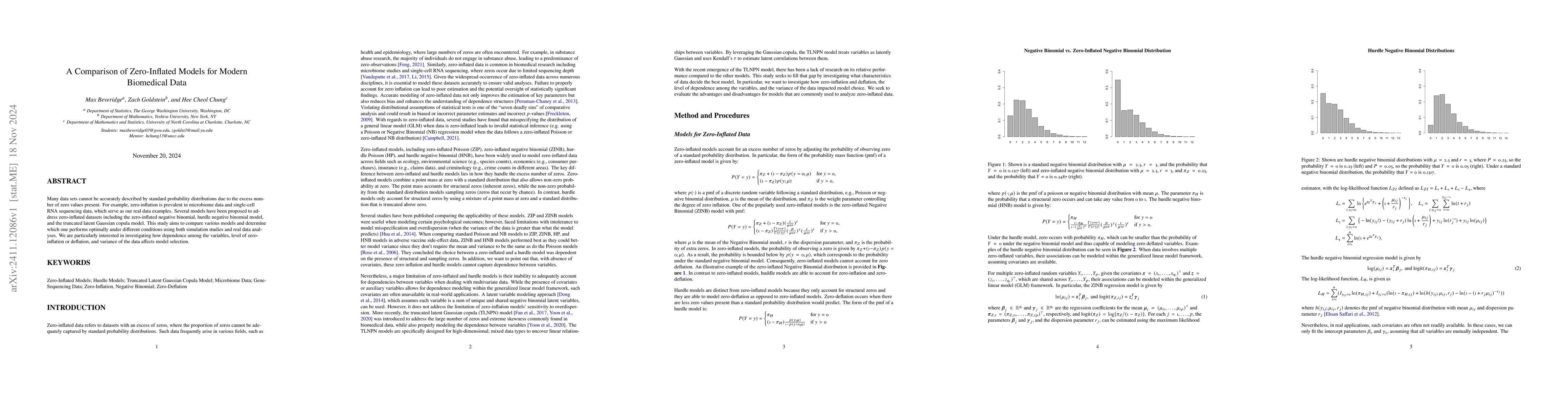 Thumbnail for A Comparison of Zero-Inflated Models for Modern Biomedical Data