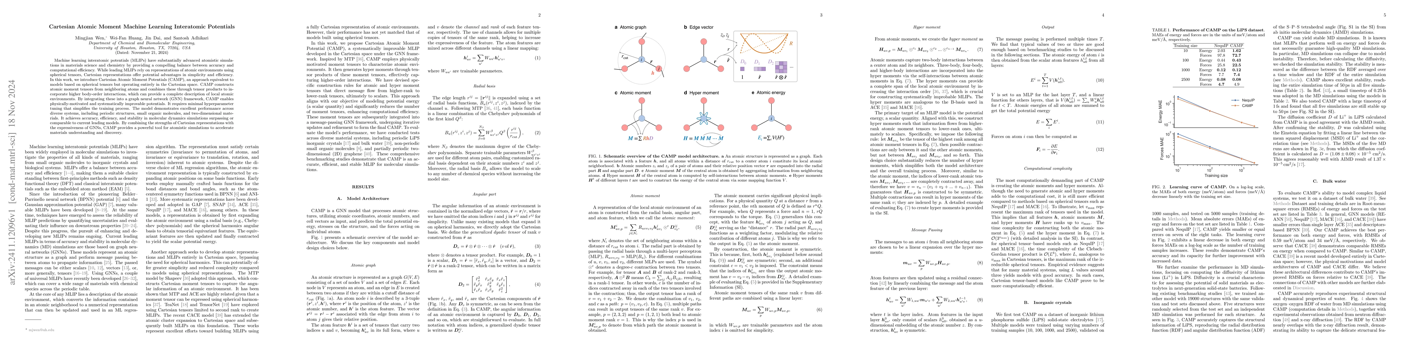Thumbnail for Cartesian Atomic Moment Machine Learning Interatomic Potentials