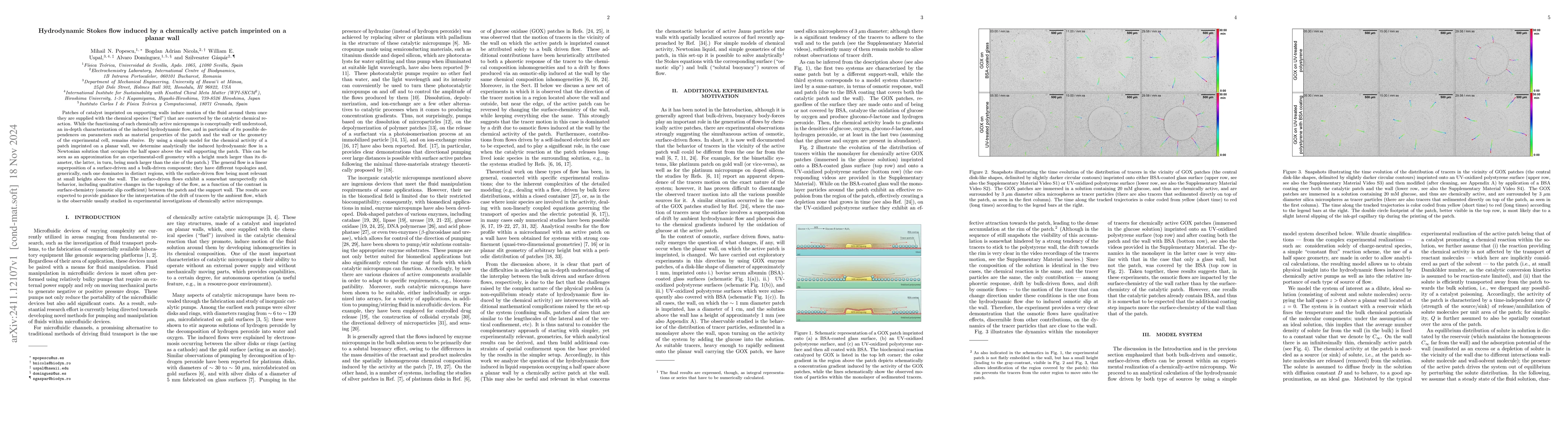 Thumbnail for Hydrodynamic Stokes flow induced by a chemically active patch imprinted
  on a planar wall