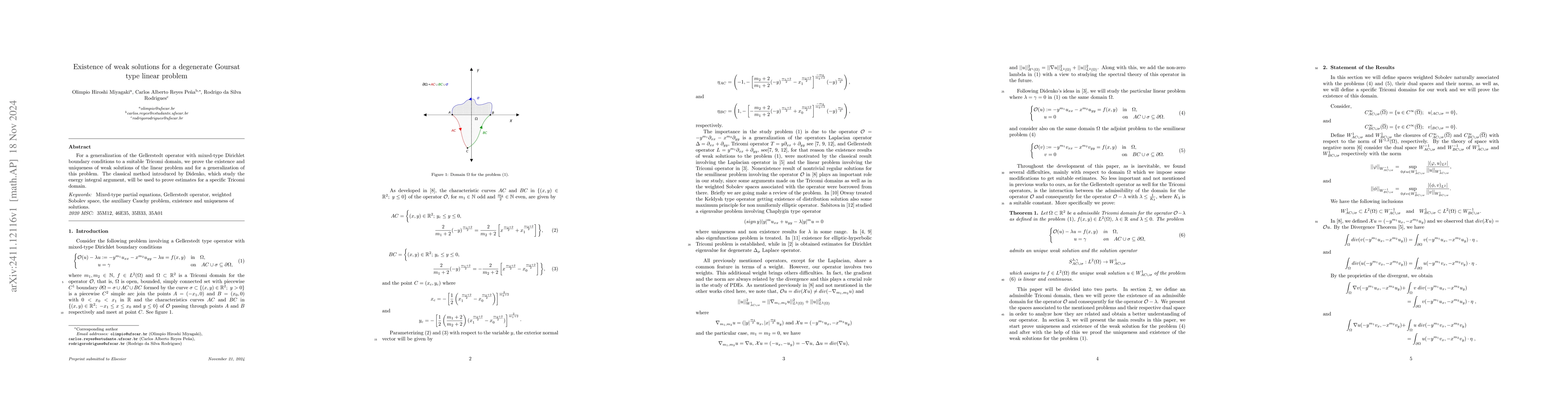 Thumbnail for Existence of weak solutions for a degenerate Goursat type linear problem