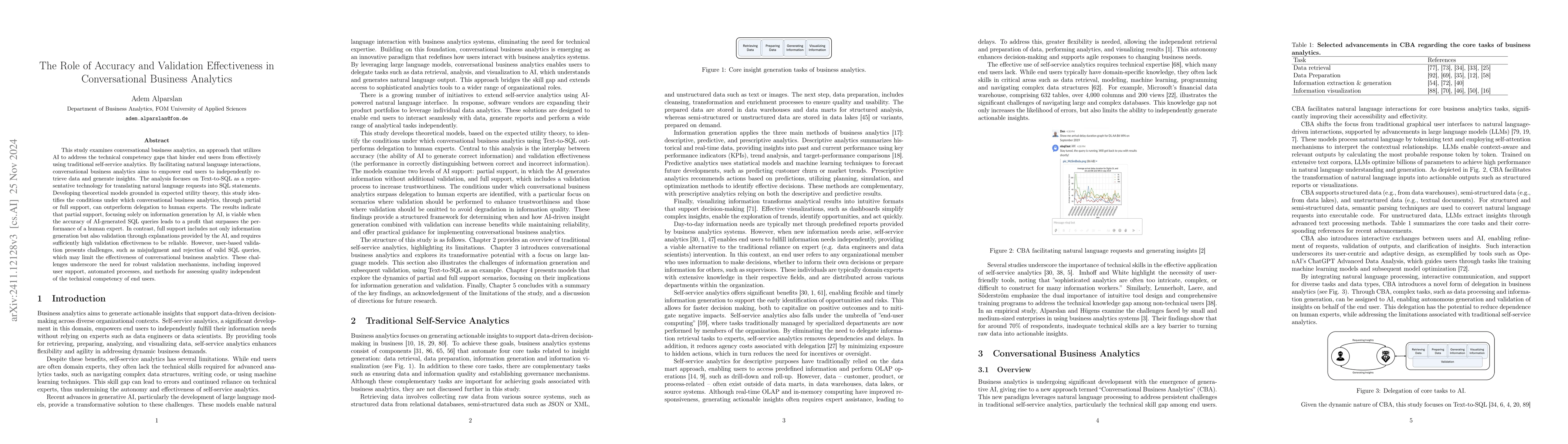 Thumbnail for The Role of Accuracy and Validation Effectiveness in Conversational
  Business Analytics