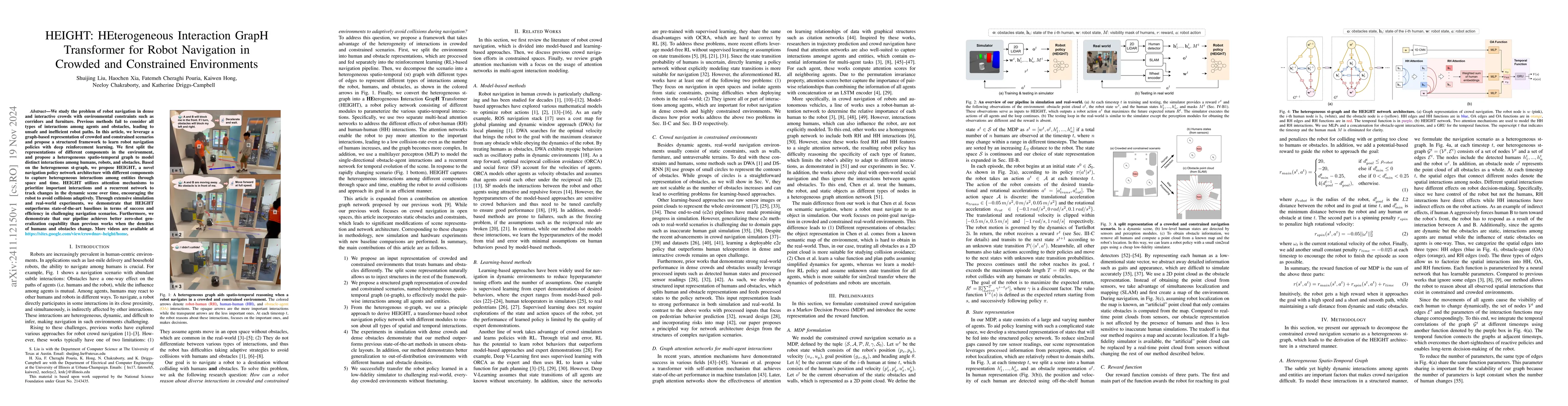 Thumbnail for HEIGHT: Heterogeneous Interaction Graph Transformer for Robot Navigation
  in Crowded and Constrained Environments