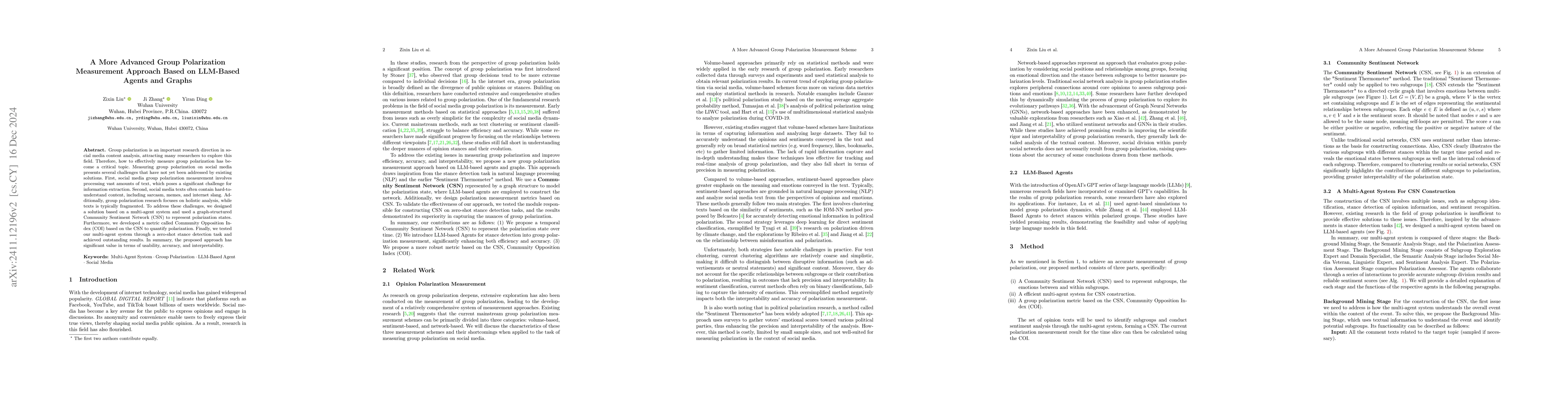 Thumbnail for A More Advanced Group Polarization Measurement Approach Based on
  LLM-Based Agents and Graphs