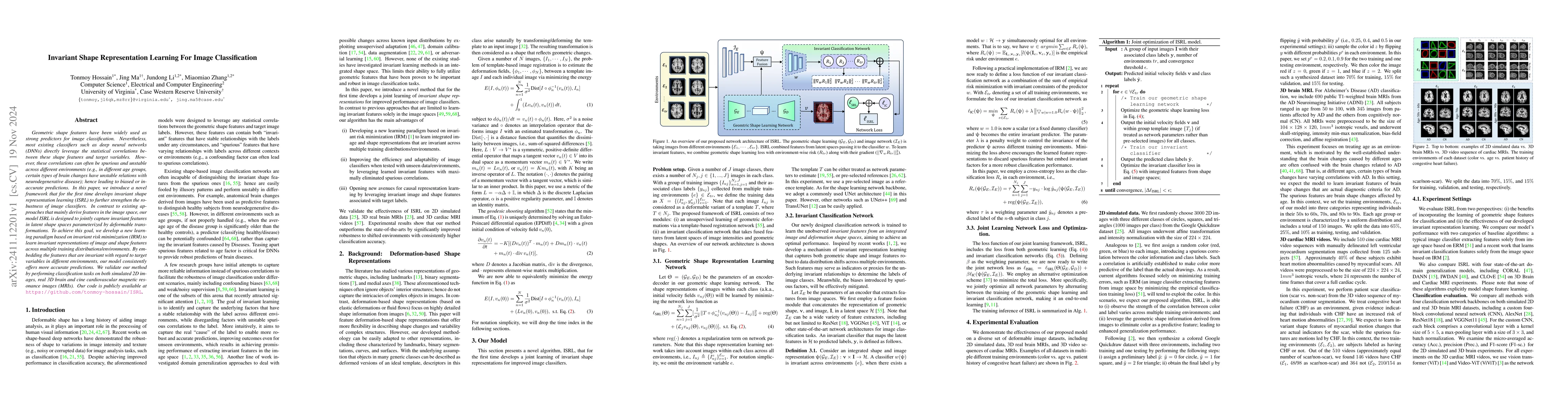 Thumbnail for Invariant Shape Representation Learning For Image Classification