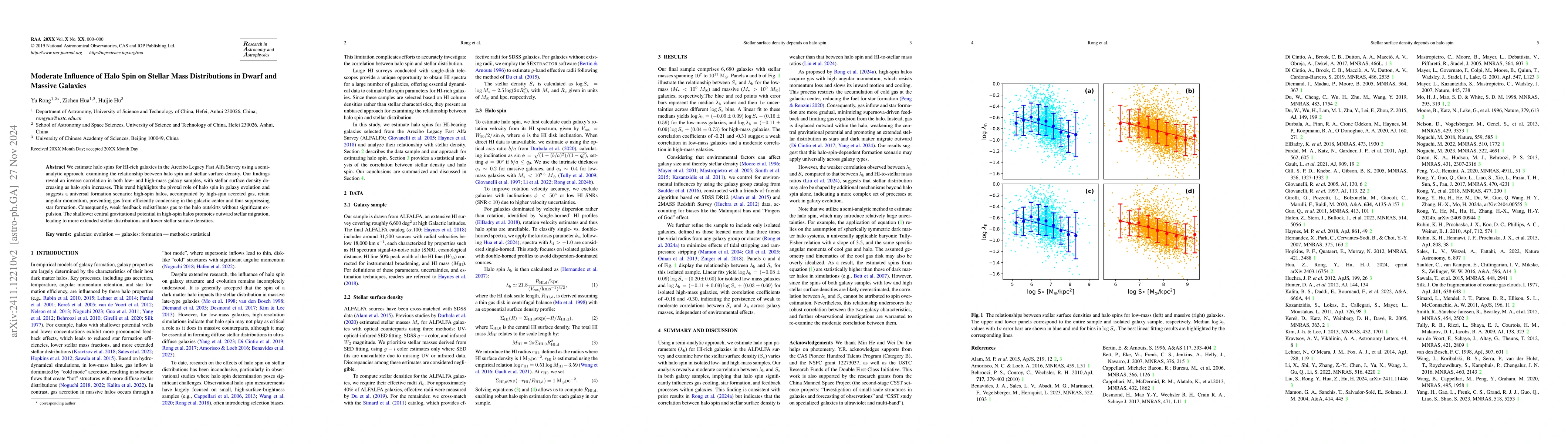 Thumbnail for Moderate Influence of Halo Spin on Stellar Mass Distributions in Dwarf
  and Massive Galaxies