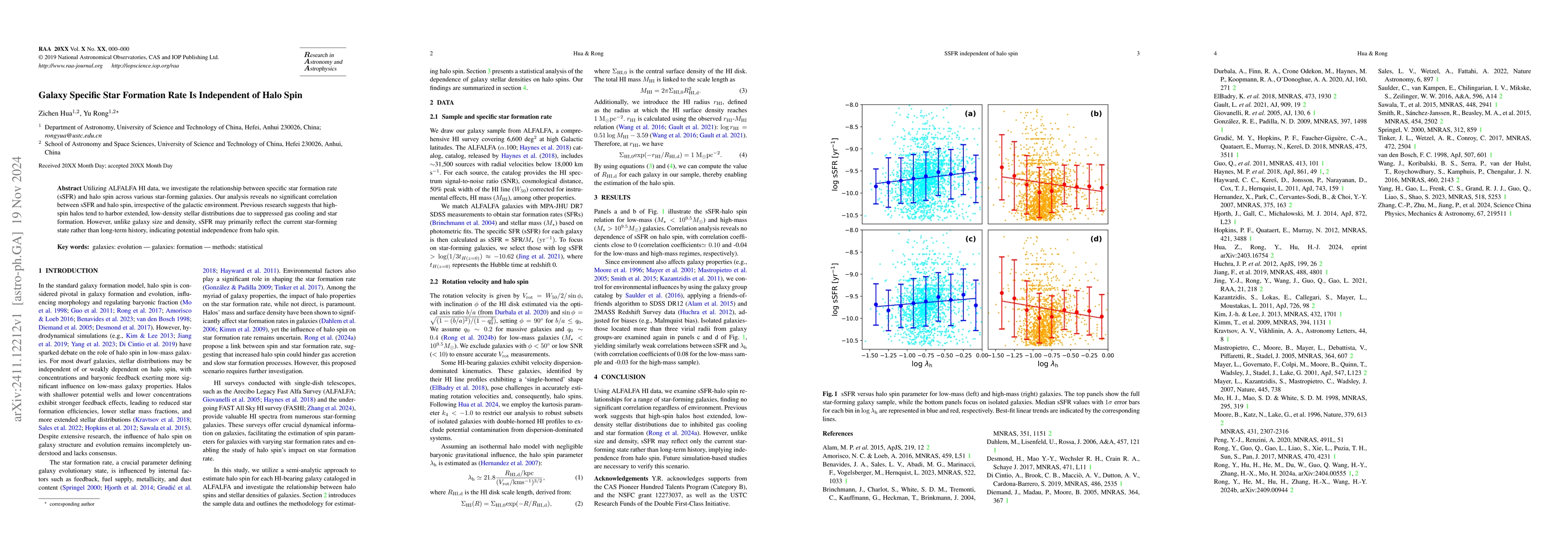 Thumbnail for Galaxy Specific Star Formation Rate Is Independent of Halo Spin