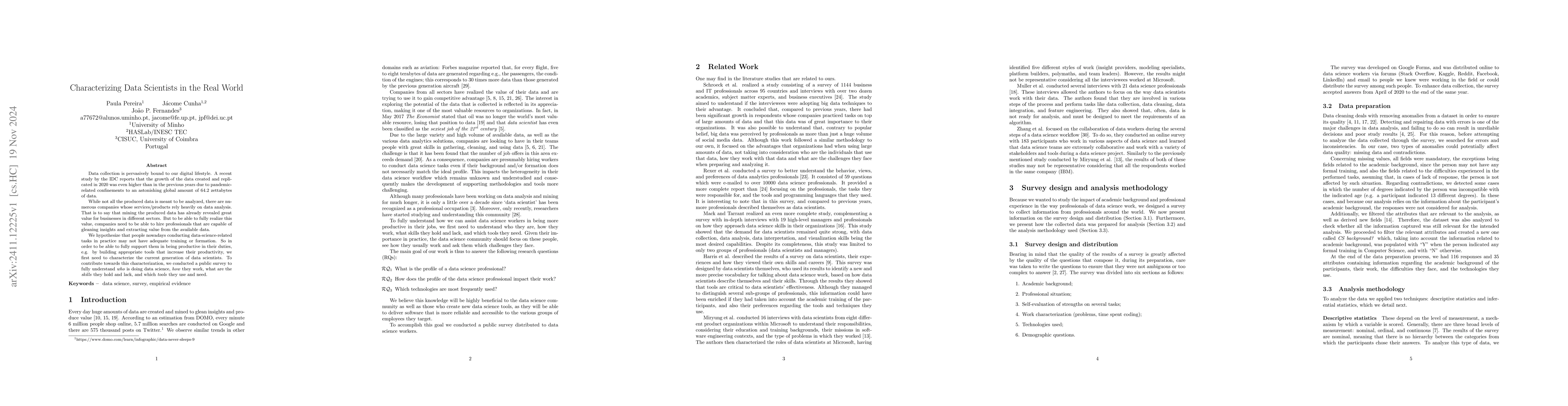 Thumbnail for Characterizing Data Scientists in the Real World