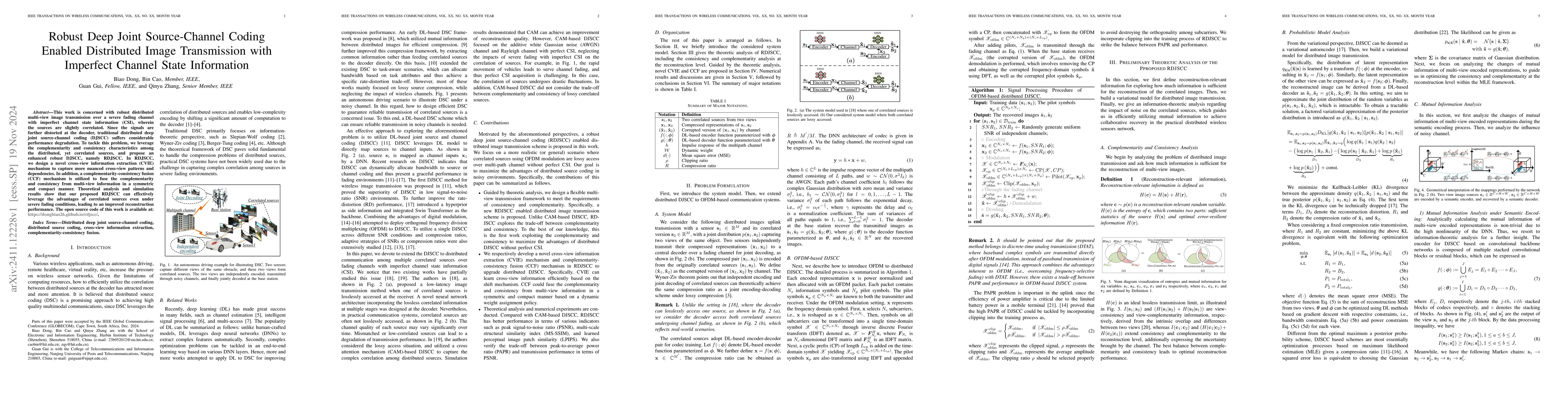 Thumbnail for Robust Deep Joint Source-Channel Coding Enabled Distributed Image
  Transmission with Imperfect Channel State Information