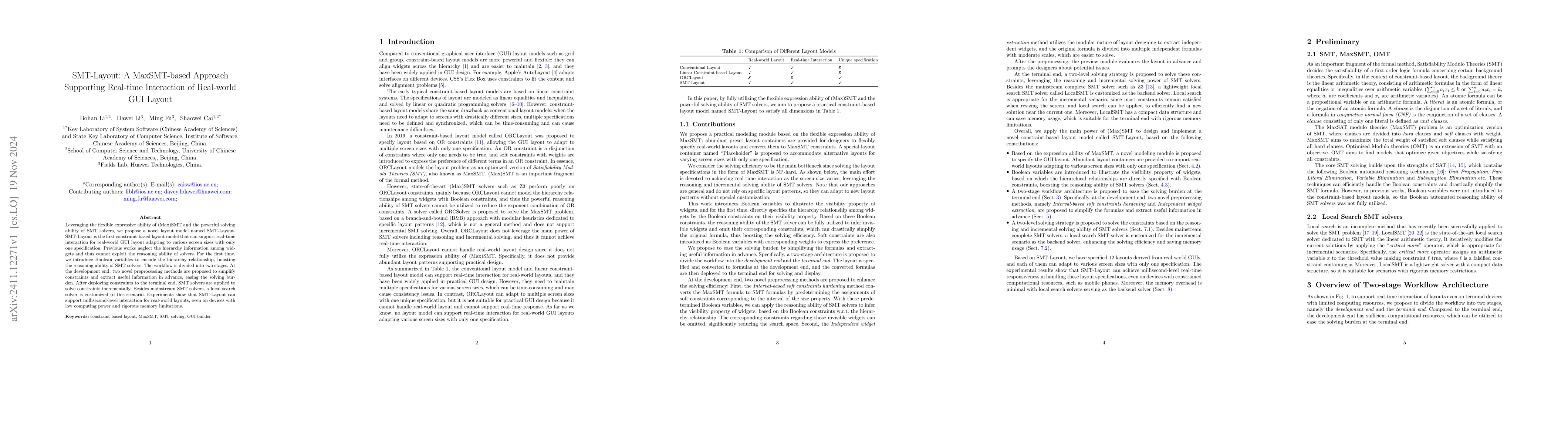 Thumbnail for SMT-Layout: A MaxSMT-based Approach Supporting Real-time Interaction of
  Real-world GUI Layout