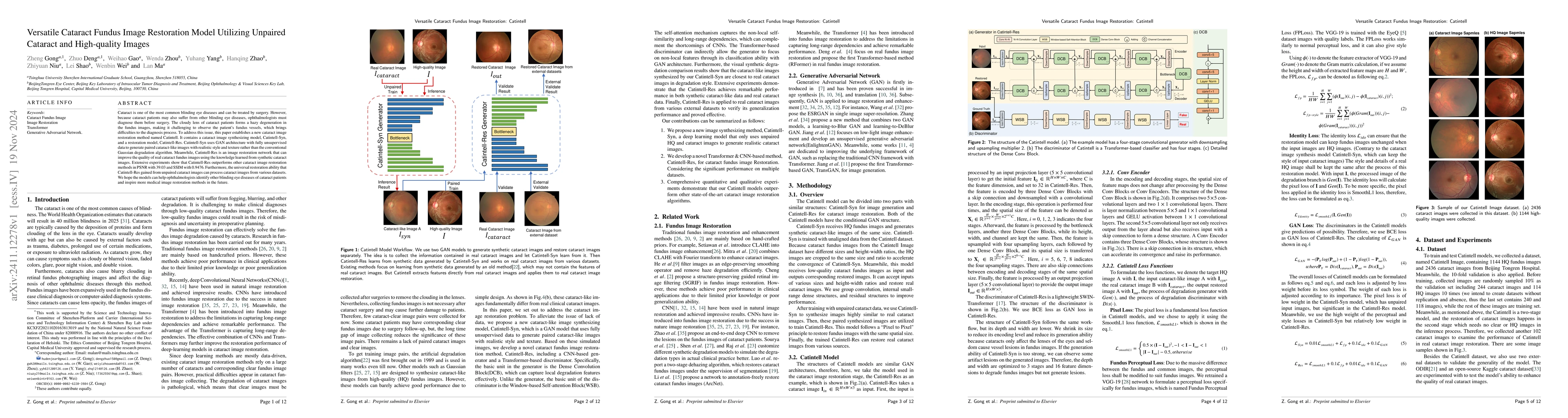 Thumbnail for Versatile Cataract Fundus Image Restoration Model Utilizing Unpaired
  Cataract and High-quality Images
