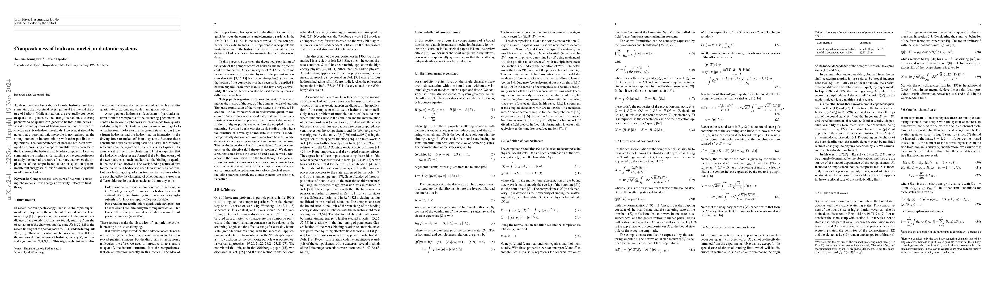 Thumbnail for Compositeness of hadrons, nuclei, and atomic systems