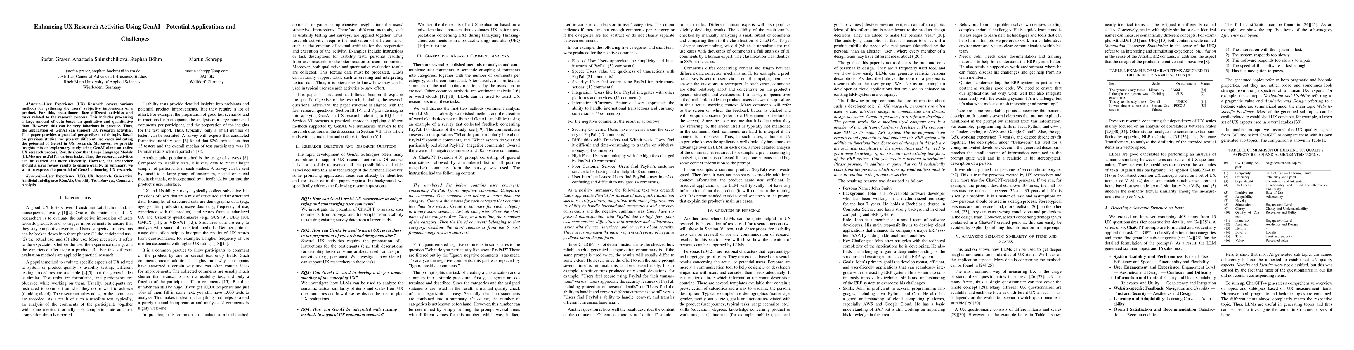 Thumbnail for Enhancing UX Research Activities Using GenAI -- Potential Applications
  and Challenges