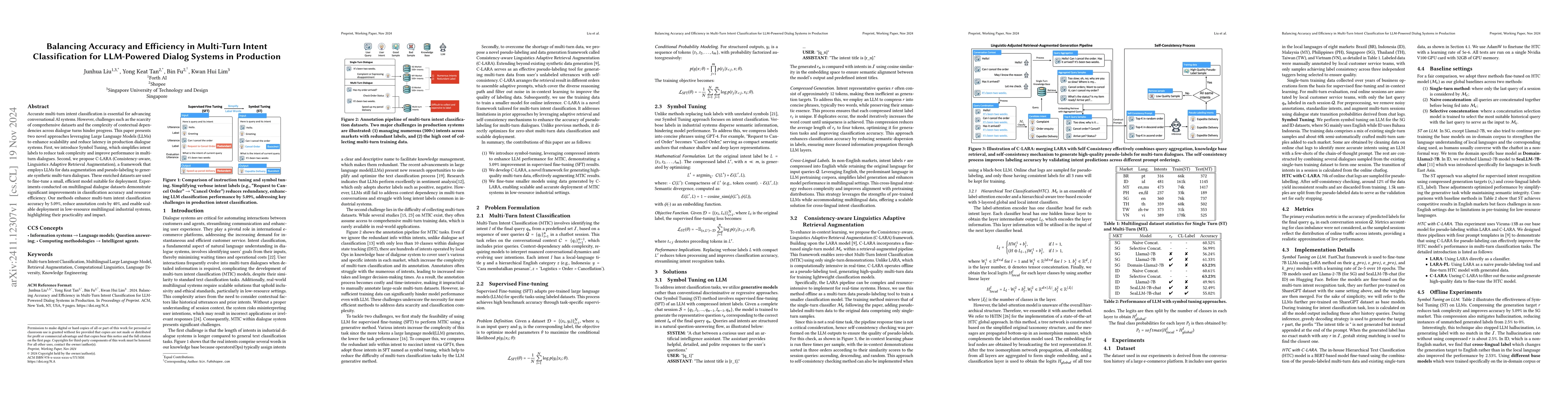 Thumbnail for Balancing Accuracy and Efficiency in Multi-Turn Intent Classification
  for LLM-Powered Dialog Systems in Production