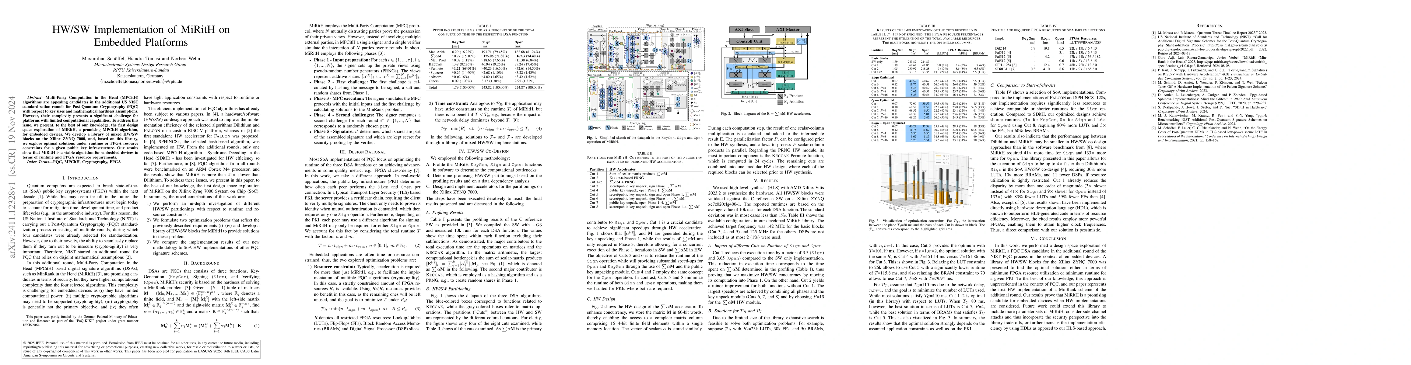 Thumbnail for HW/SW Implementation of MiRitH on Embedded Platforms