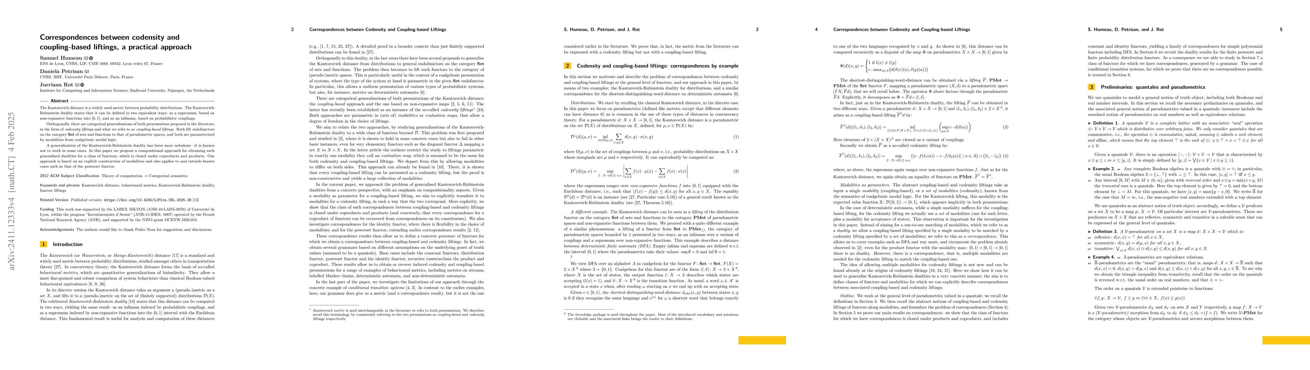 Thumbnail for Correspondences between codensity and coupling-based liftings, a
  practical approach