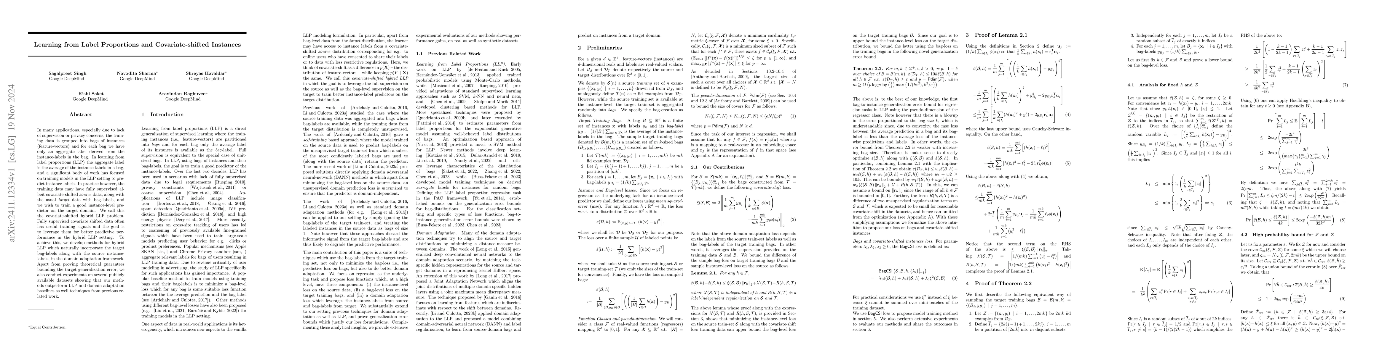 Thumbnail for Learning from Label Proportions and Covariate-shifted Instances