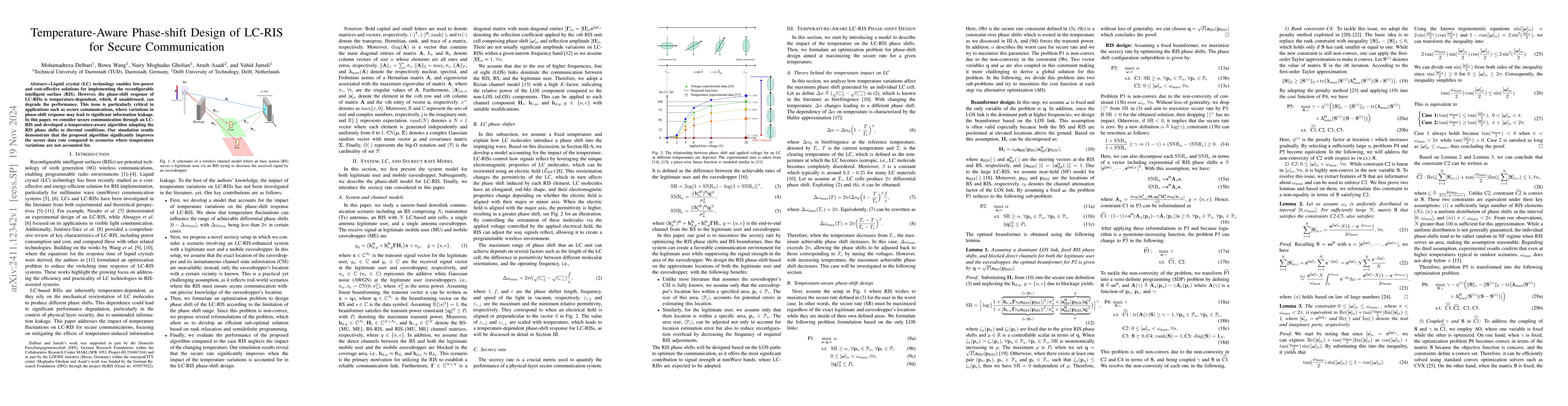 Thumbnail for Temperature-Aware Phase-shift Design of LC-RIS for Secure Communication