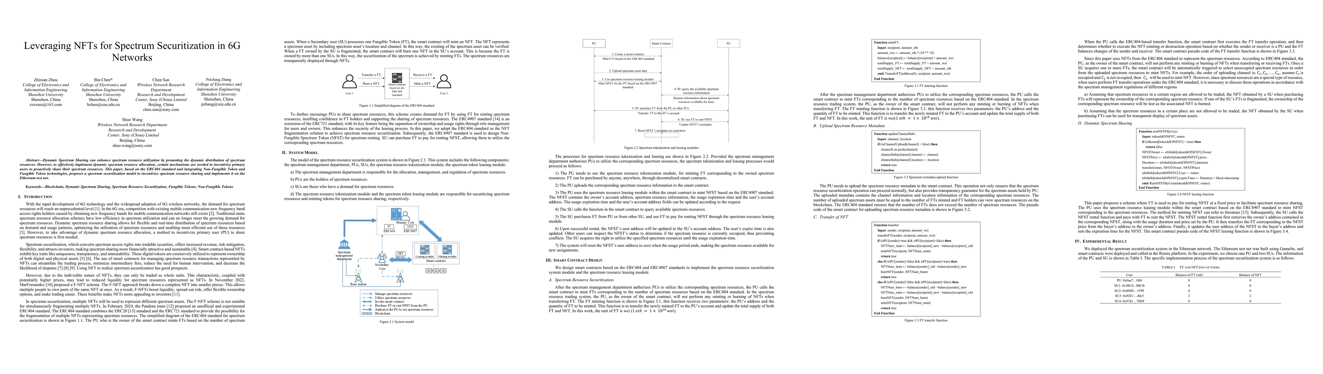 Thumbnail for Leveraging NFTs for Spectrum Securitization in 6G Networks