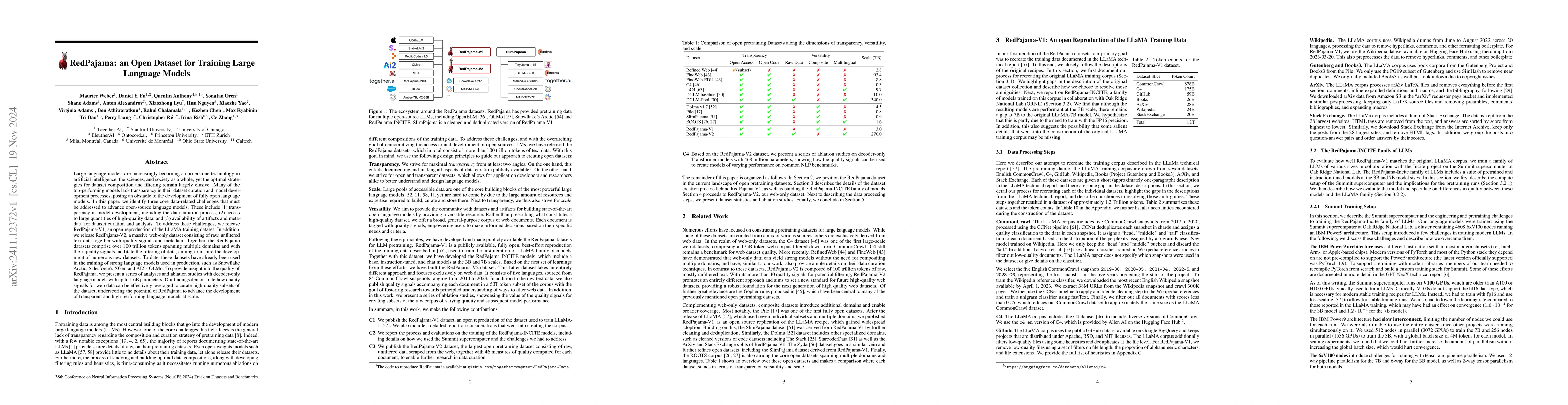 Thumbnail for RedPajama: an Open Dataset for Training Large Language Models