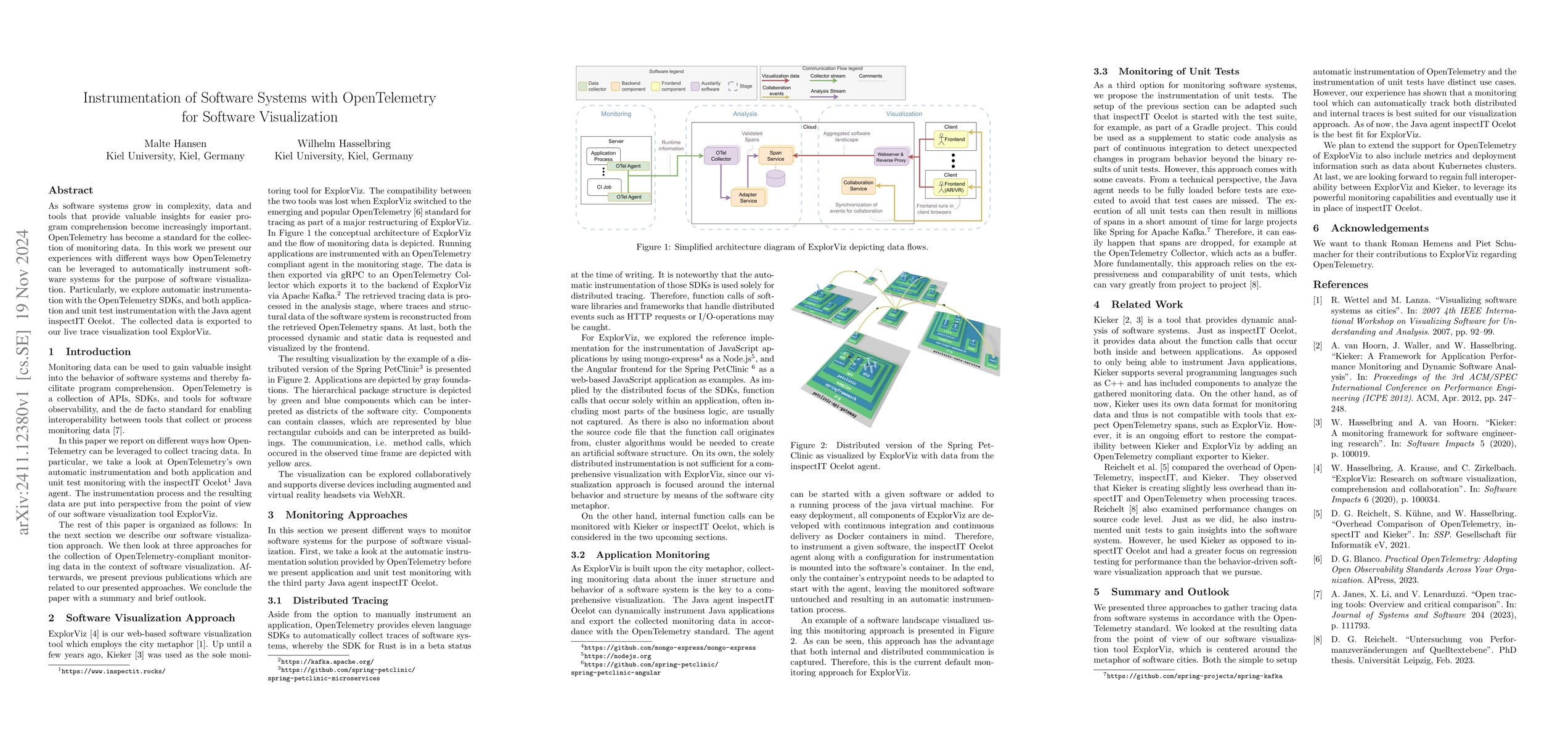 Thumbnail for Instrumentation of Software Systems with OpenTelemetry for Software
  Visualization
