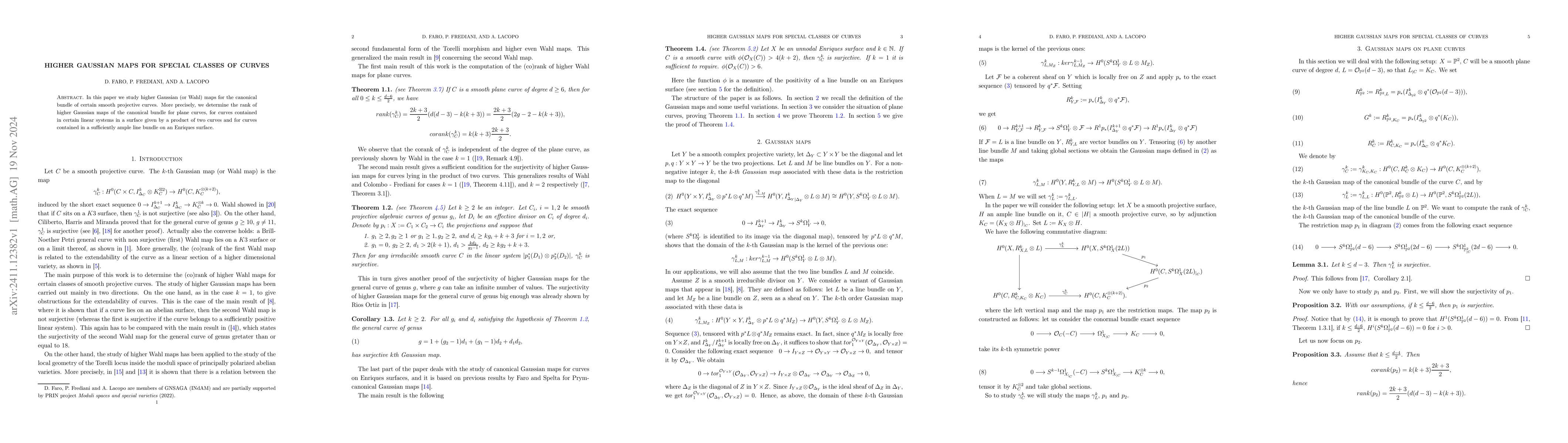 Thumbnail for Higher Gaussian maps for special classes of curves