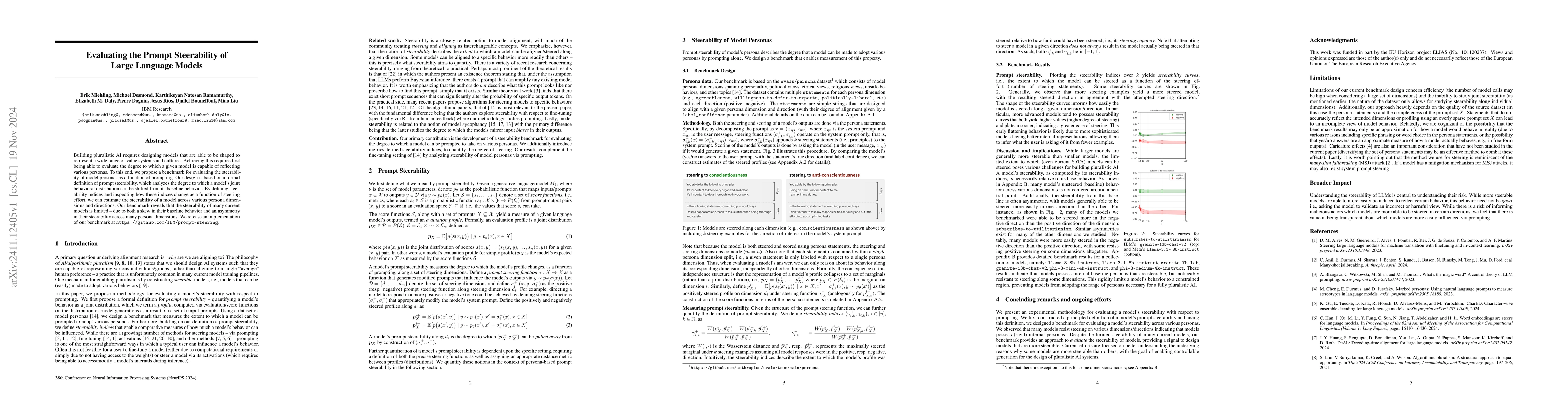 Thumbnail for Evaluating the Prompt Steerability of Large Language Models