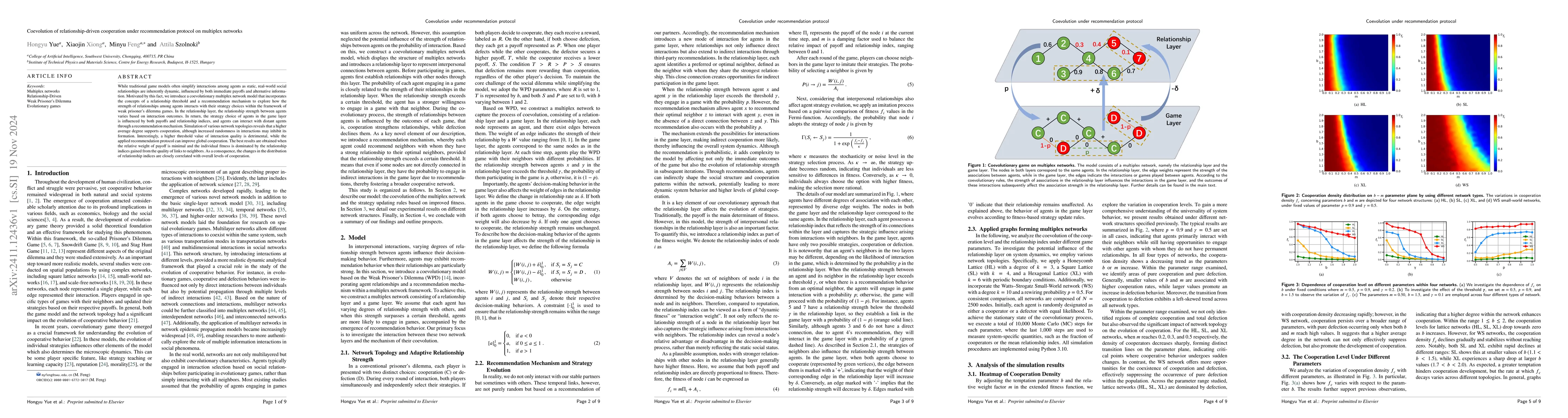 Thumbnail for Coevolution of relationship-driven cooperation under recommendation
  protocol on multiplex networks