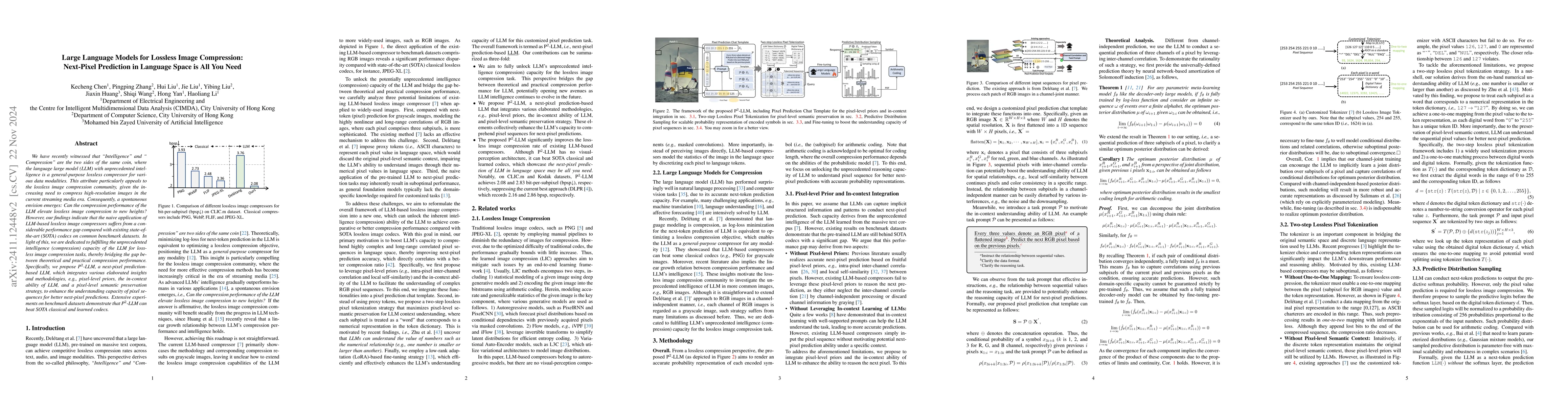 Thumbnail for Large Language Models for Lossless Image Compression: Next-Pixel
  Prediction in Language Space is All You Need