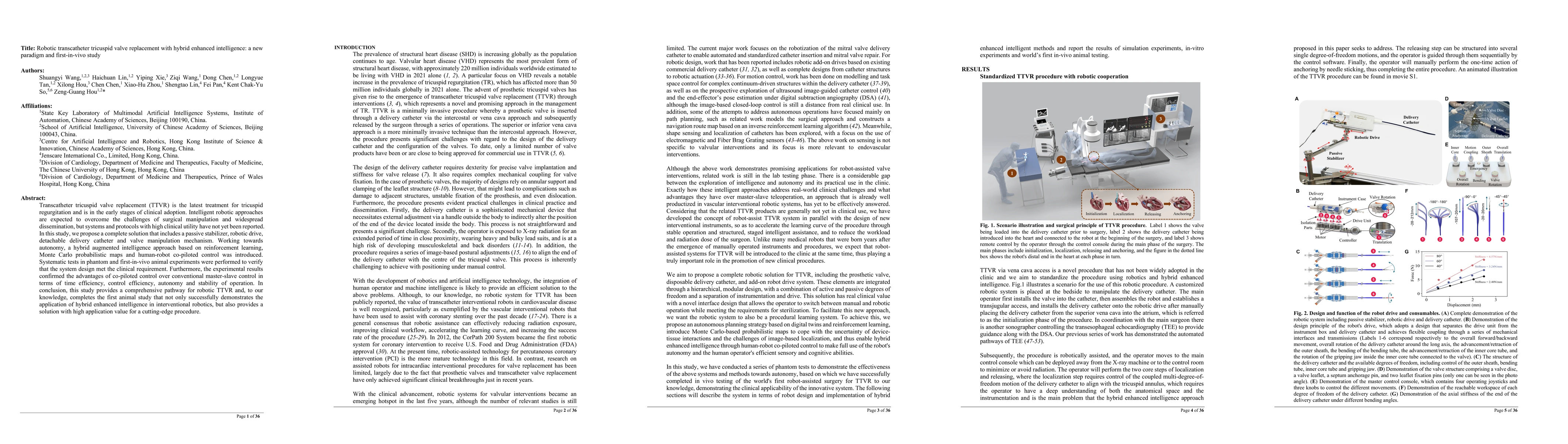 Thumbnail for Robotic transcatheter tricuspid valve replacement with hybrid enhanced
  intelligence: a new paradigm and first-in-vivo study