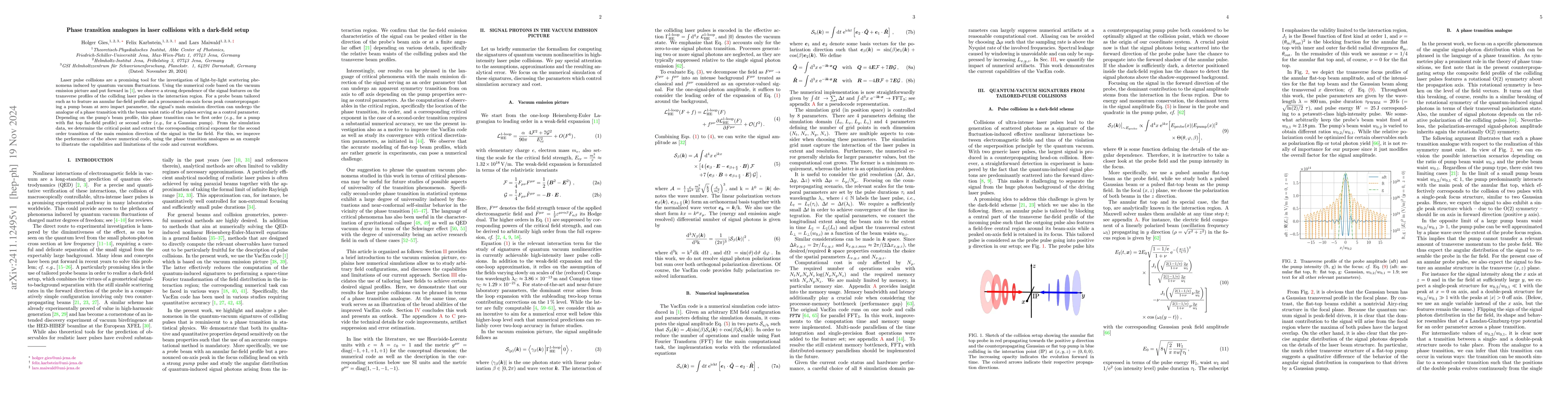 Thumbnail for Phase transition analogues in laser collisions with a dark-field setup