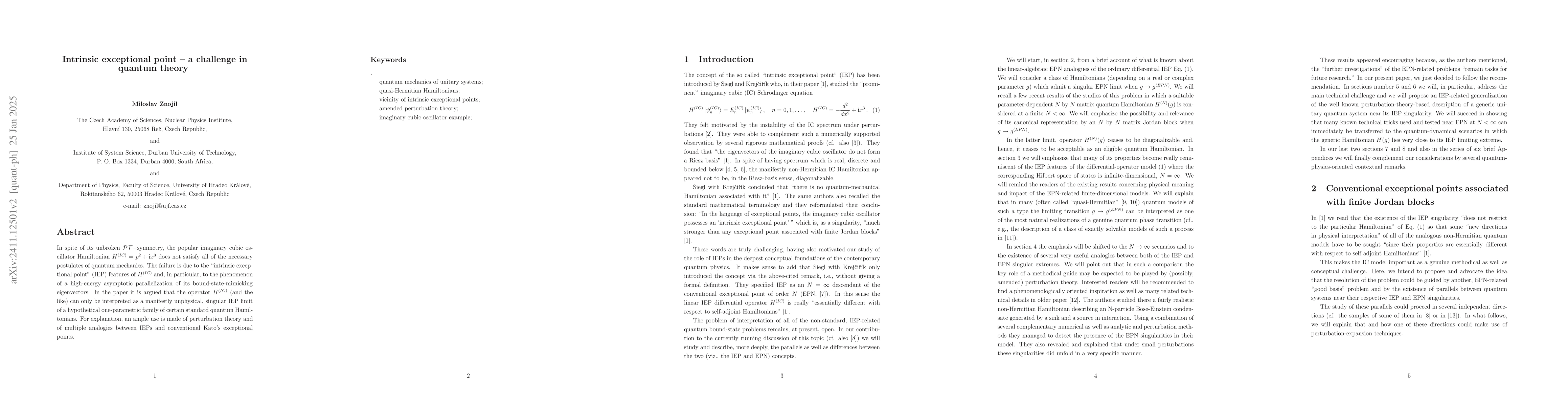 Thumbnail for Intrinsic exceptional point -- a challenge in quantum theory