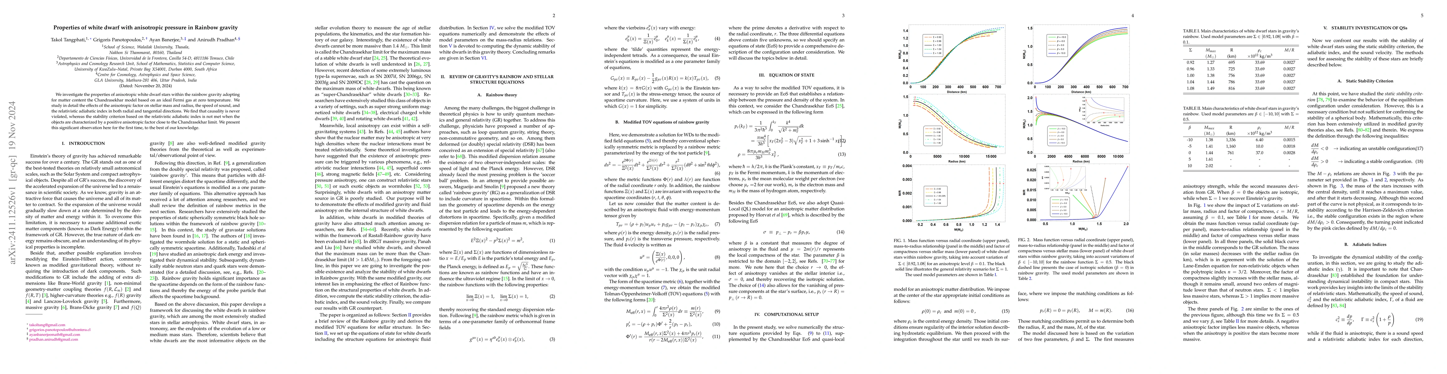 Thumbnail for Properties of white dwarf with anisotropic pressure in Rainbow gravity