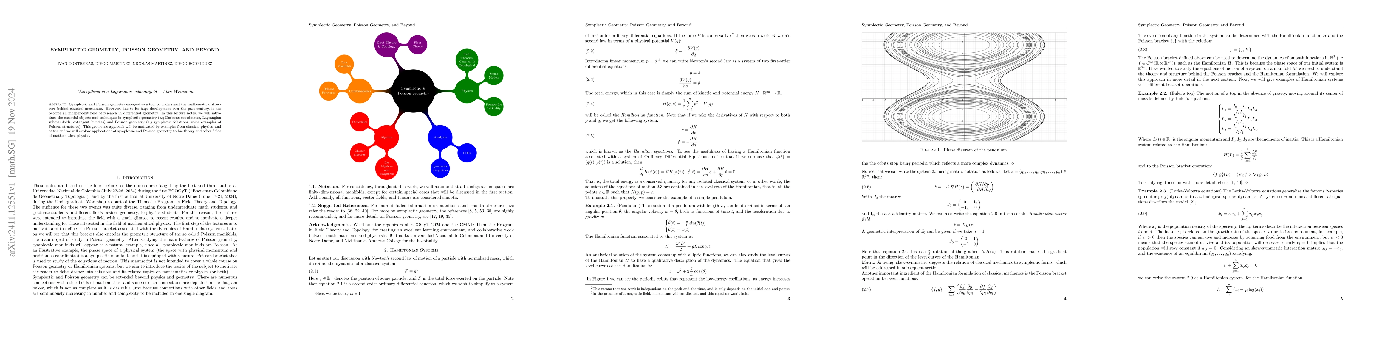Thumbnail for Symplectic Geometry, Poisson Geometry, and Beyond