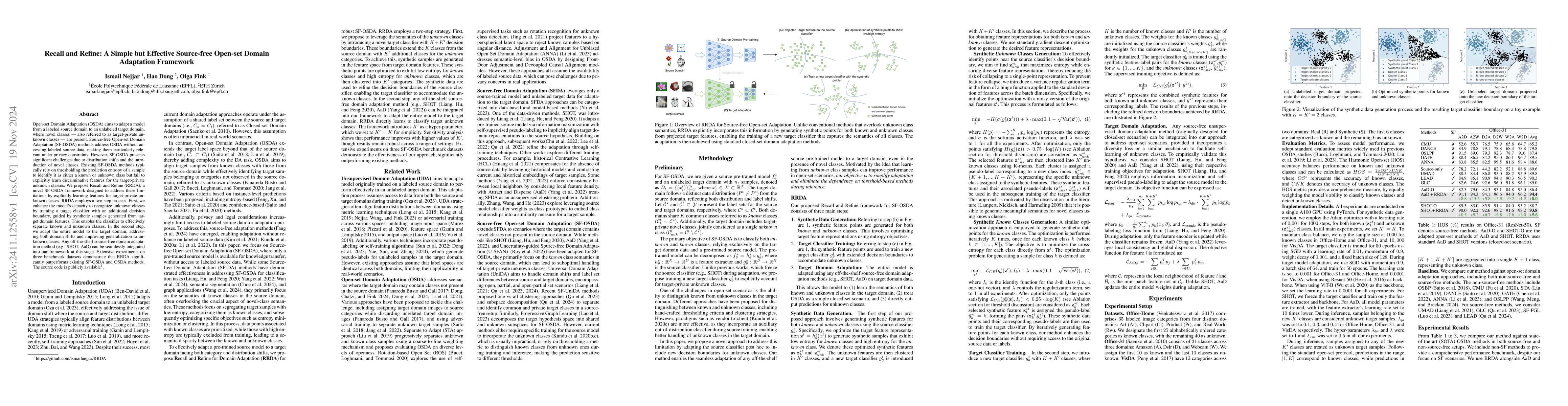 Thumbnail for Recall and Refine: A Simple but Effective Source-free Open-set Domain
  Adaptation Framework