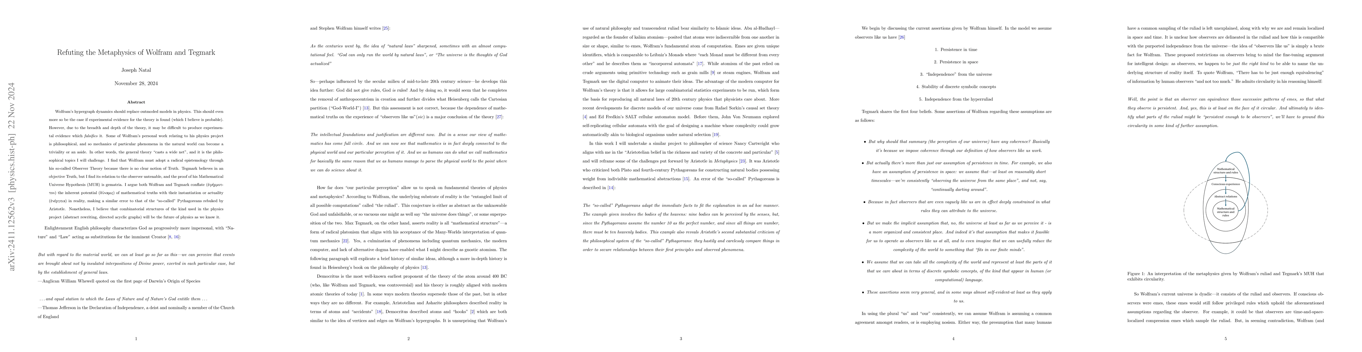 Thumbnail for Refuting the Metaphysics of Wolfram and Tegmark
