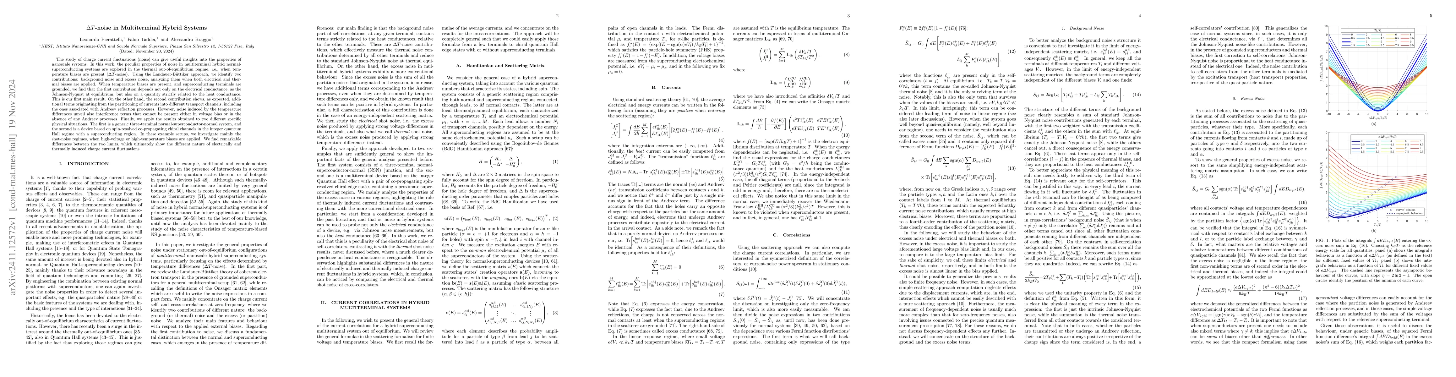 Thumbnail for $ΔT$-noise in Multiterminal Hybrid Systems