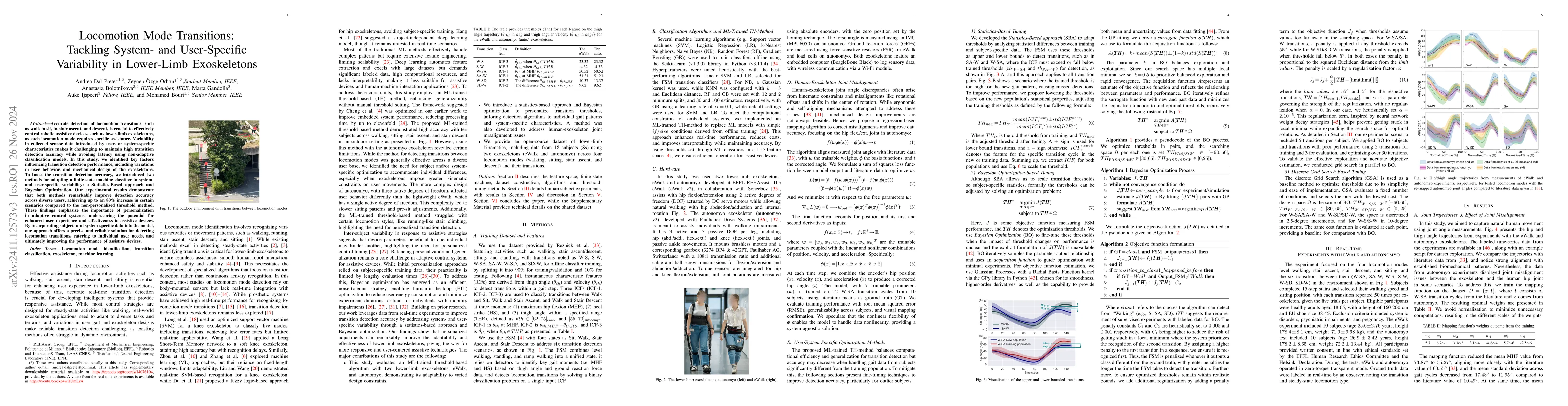 Thumbnail for Locomotion Mode Transitions: Tackling System- and User-Specific
  Variability in Lower-Limb Exoskeletons