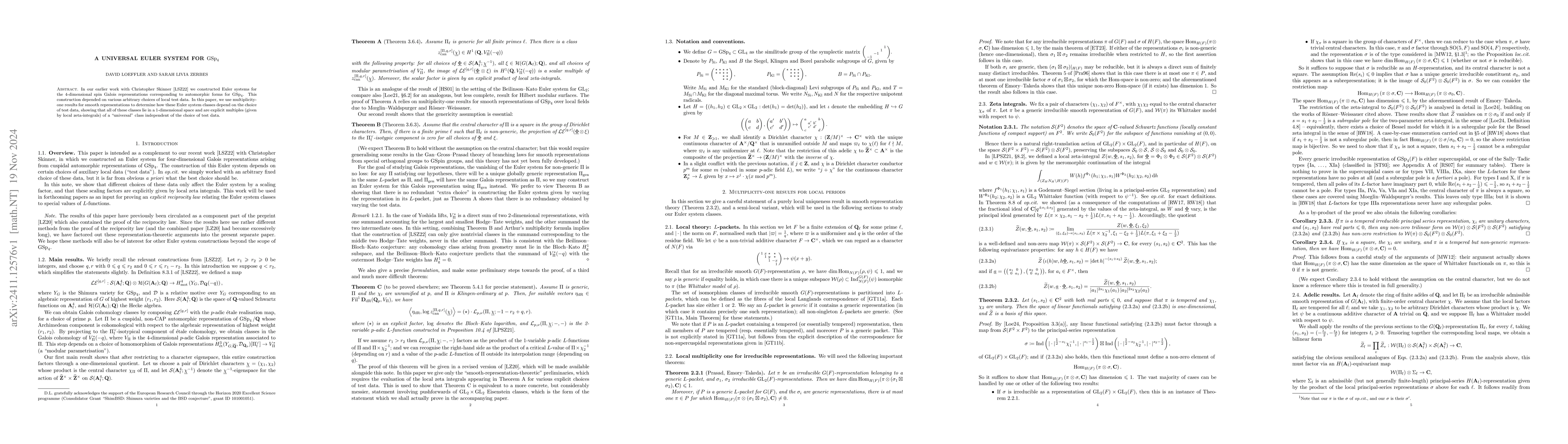 Thumbnail for A universal Euler system for GSp(4)
