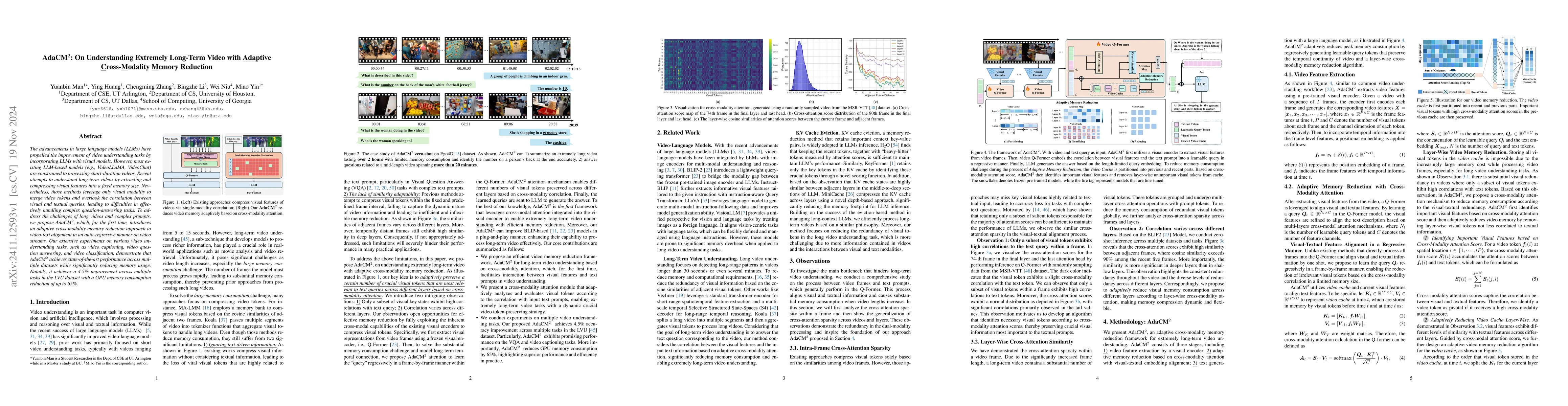 Thumbnail for AdaCM$^2$: On Understanding Extremely Long-Term Video with Adaptive
  Cross-Modality Memory Reduction