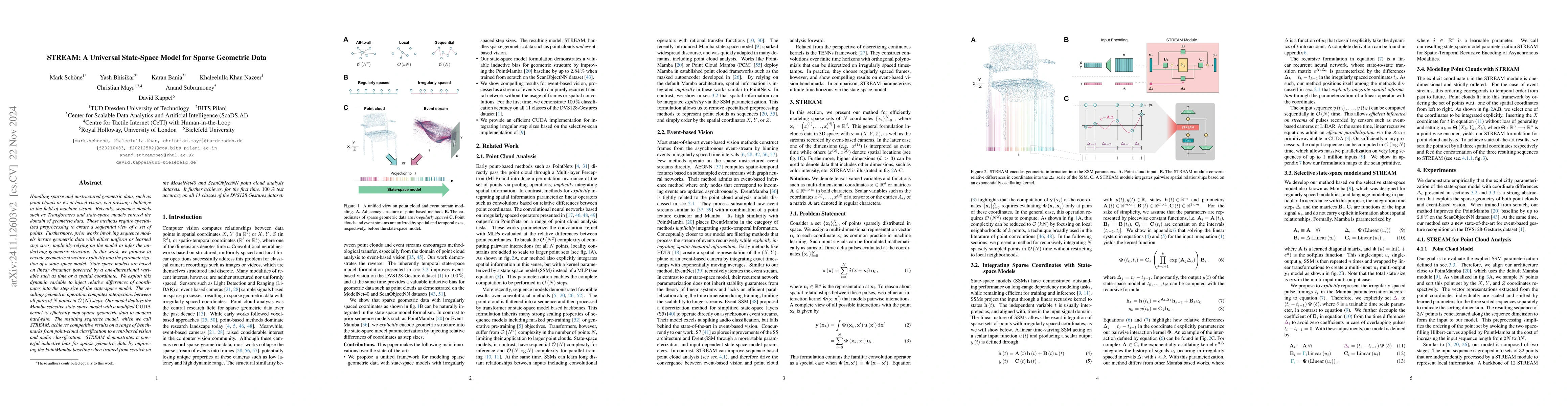 Thumbnail for STREAM: A Universal State-Space Model for Sparse Geometric Data