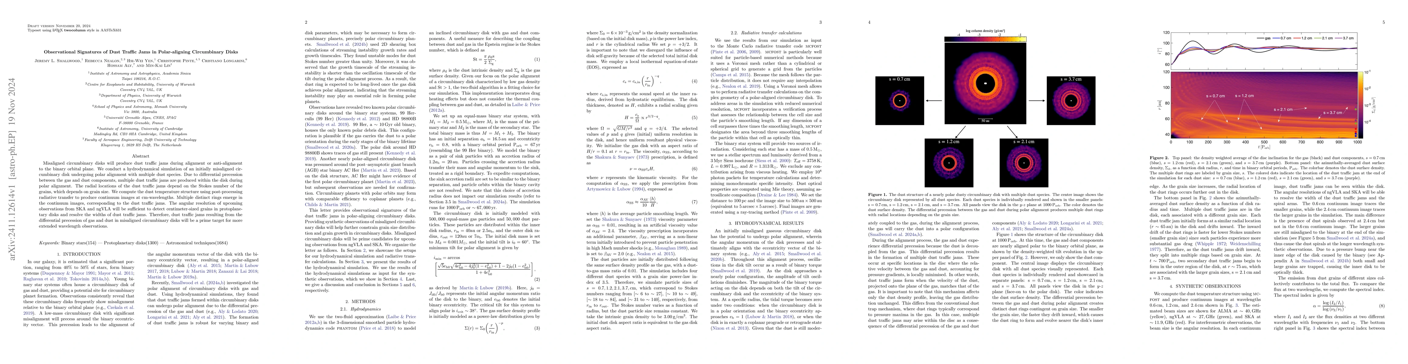 Thumbnail for Observational Signatures of Dust Traffic Jams in Polar-Aligning
  Circumbinary Disks
