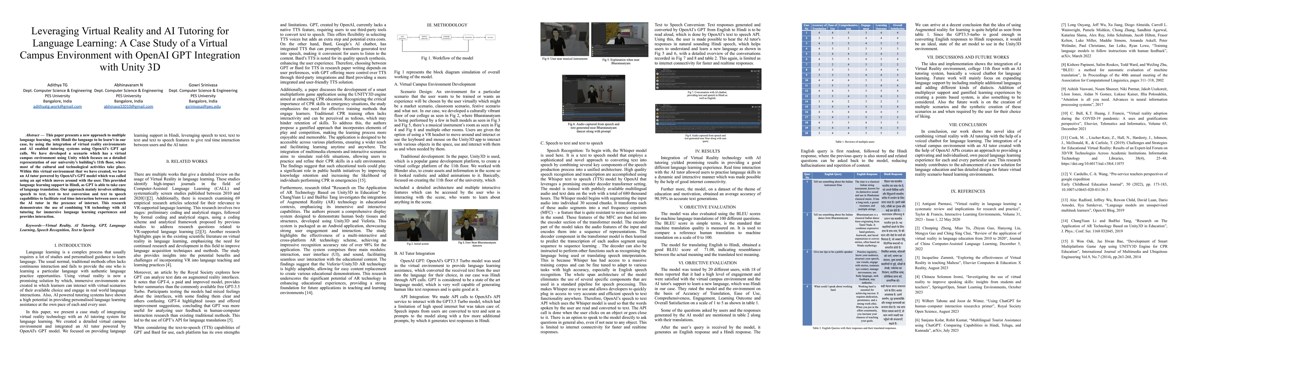 Thumbnail for Leveraging Virtual Reality and AI Tutoring for Language Learning: A Case
  Study of a Virtual Campus Environment with OpenAI GPT Integration with Unity
  3D
