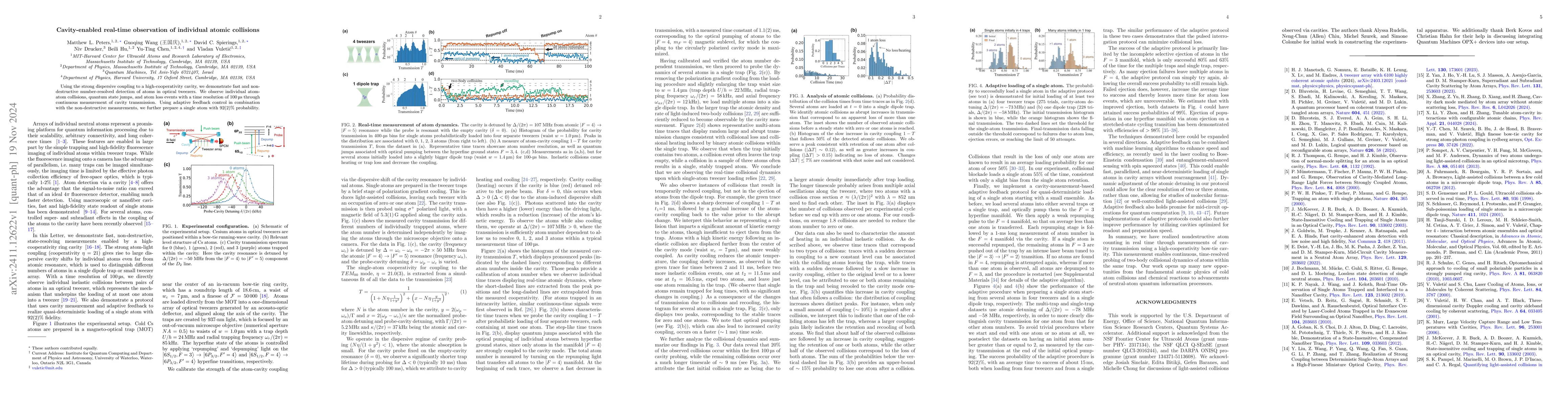 Thumbnail for Cavity-enabled real-time observation of individual atomic collisions