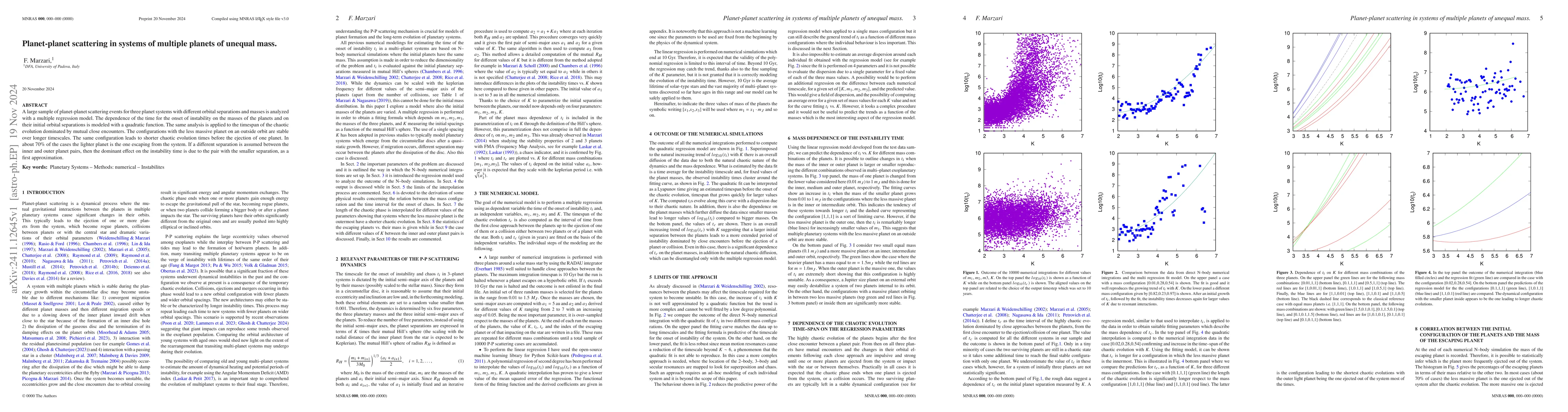 Thumbnail for Planet-planet scattering in systems of multiple planets of unequal mass