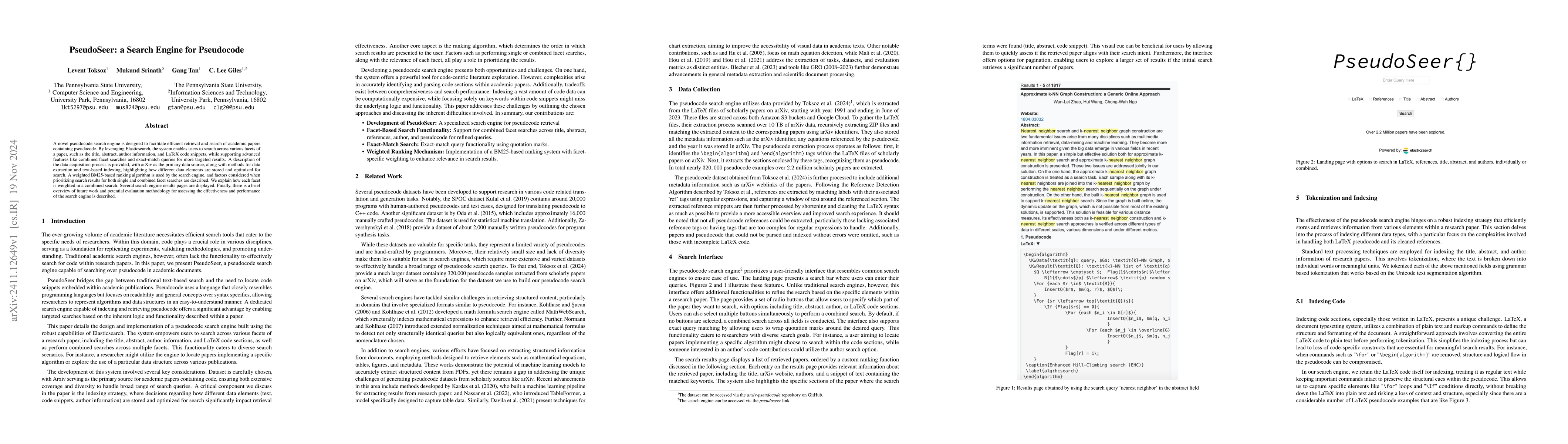 Thumbnail for PseudoSeer: a Search Engine for Pseudocode