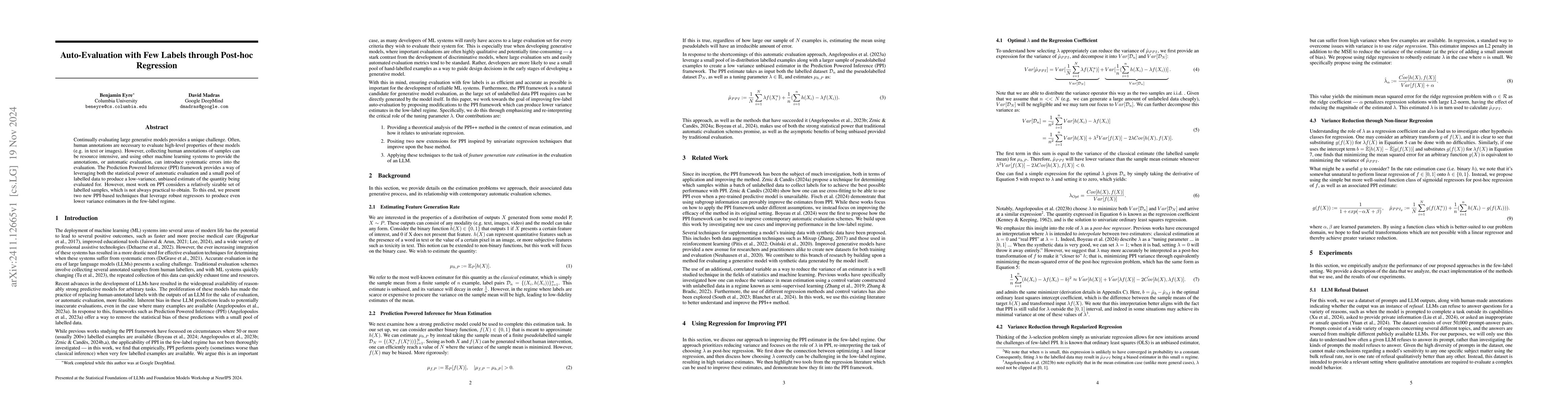 Thumbnail for Auto-Evaluation with Few Labels through Post-hoc Regression
