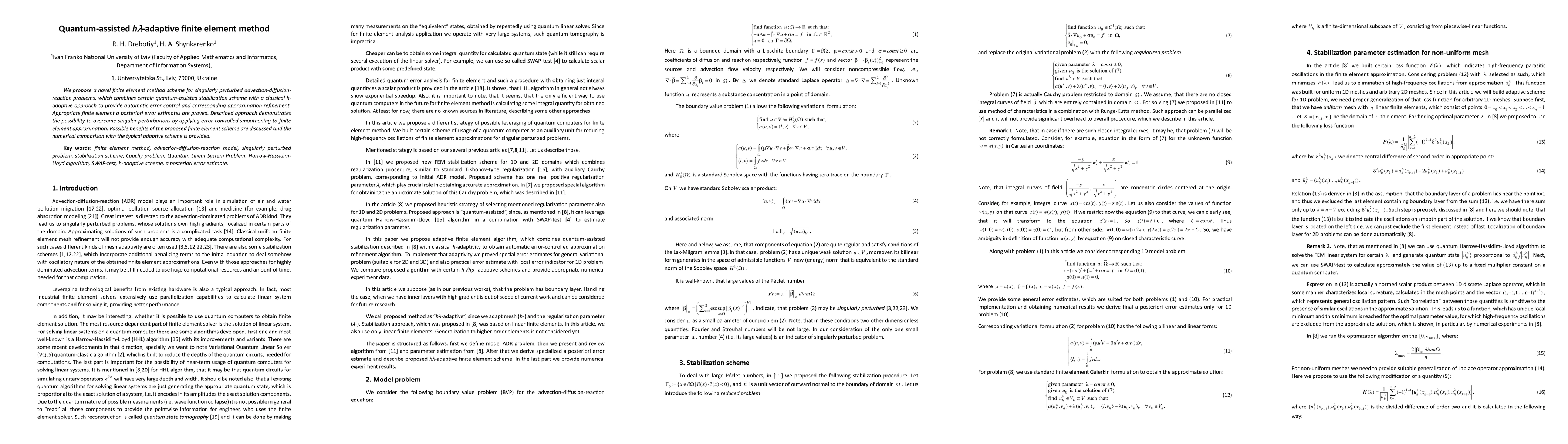 Thumbnail for Quantum-assisted hλ-adaptive finite element method