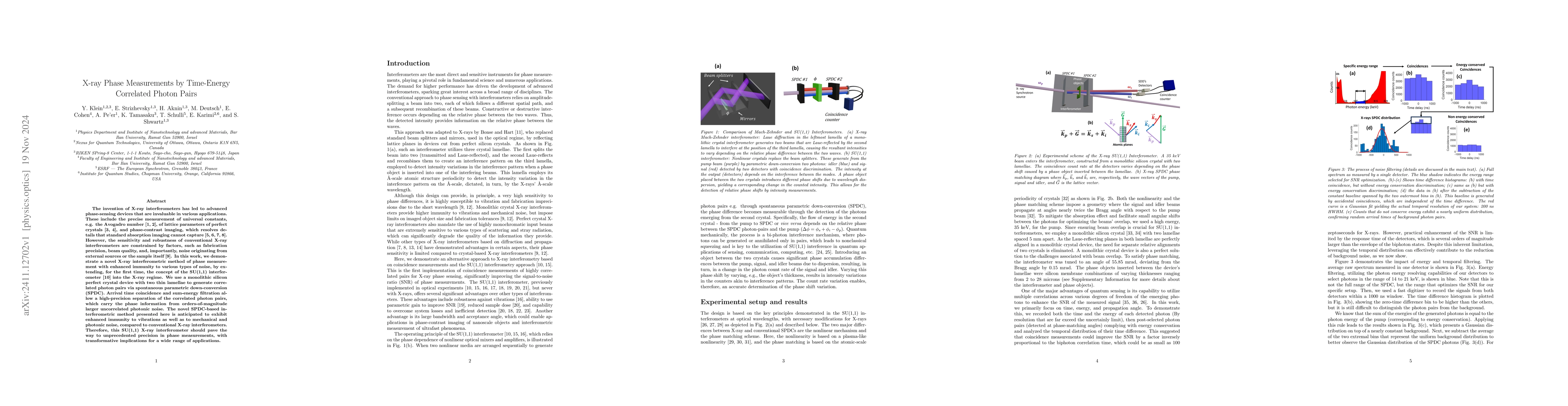 Thumbnail for X-ray Phase Measurements by Time-Energy Correlated Photon Pairs