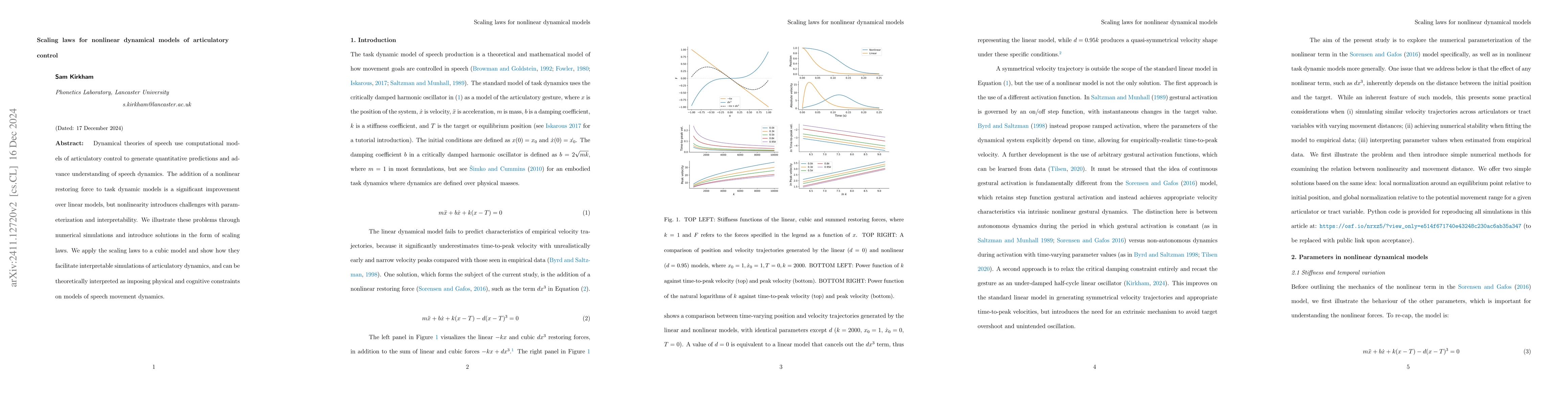 Thumbnail for Scaling laws for nonlinear dynamical models of speech