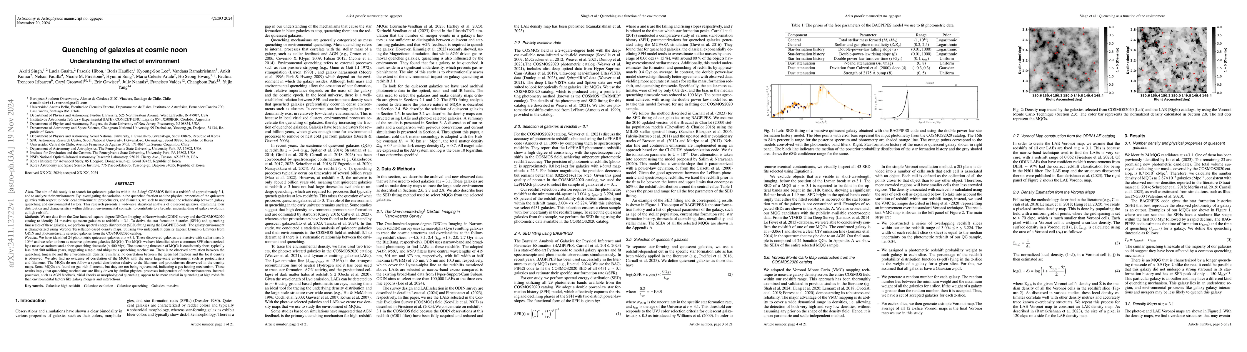Thumbnail for Quenching of Galaxies at Cosmic Noon: Understanding the Effect of
  Environment